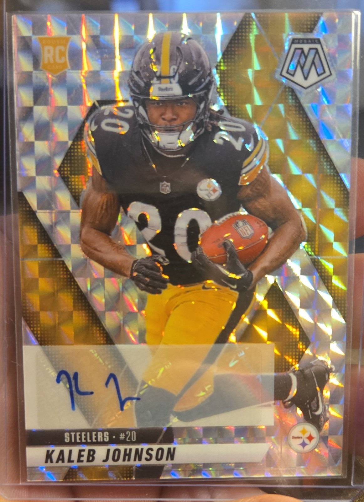 2025 Panini Mosaic - Rookies Kaleb Johnson #315 Mosaic Prizm Autographs (AU, RC)