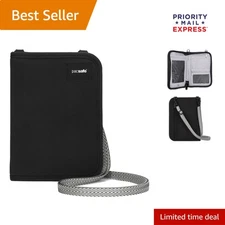 Water Resistant RFID Passport Wallet with Zippered Storage - Travel Essential