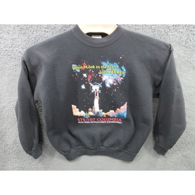 VINTAGE STS-107 Columbia Space Shuttle Crew Memorial Sweatshirt Men's Large