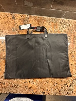 TUMI Black Nylon Garment Bag w/ Leather Trim, Carry Handle, Zip Closure 130431