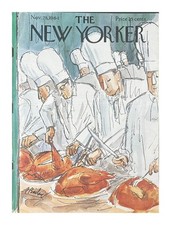 The New Yorker Magazine November 28, 1964 Chefs Carving Turkeys Perry Barlow G