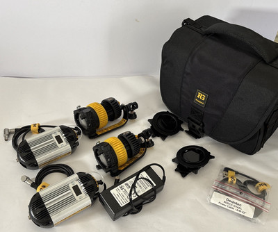Dedolight DLED3-BI Bi-Color Light Set w/2 Adj Turbo LED light heads Kit & Bag