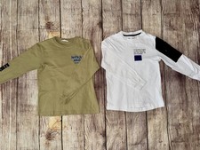 ZARA Boys Size 11-12 Long Sleeve Graphic Shirt Lot 2 EUC Skate Neutral