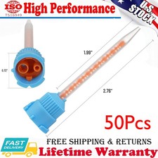 50Pcs Dental Blue HP Temporary Crown Bridge Mixing Tips Impression 7010 10:1