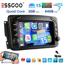 Autoradio F&uuml;r Mercedes C/CLK/G Klasse W203 W209 Vito Carplay Android 15 2G 64GB