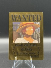 One Piece Shanks Wanted Poster Card