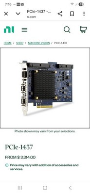 NI PCIe-1437 Frame Grabber Device 785605-01