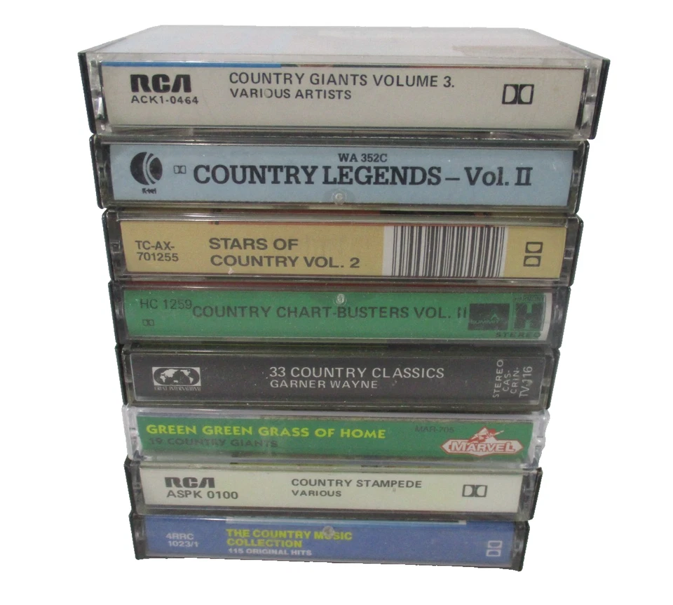 Country Music Cassette Tape Bundle Set of 8 Country Giants-Legends-Stars + more - Image 3 of 4
