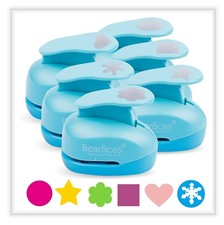 6 Craft Hole Punches 1 Inch Mixed Shapes Paper Punch Set for Scrapbooking