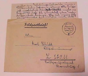 GERMAN COVER WITH LETTER  in 1940 FELDPOST L27011