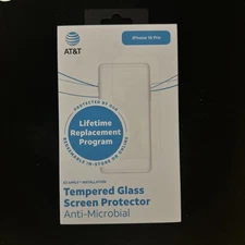 $45 AT&T iPhone 16 Pro Tempered Glass Screen Protector w/Installation Kit