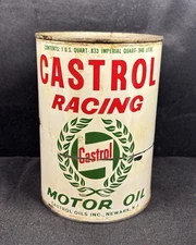 1950s Metal Castrol Racing Motor Oil 1 Qt Can