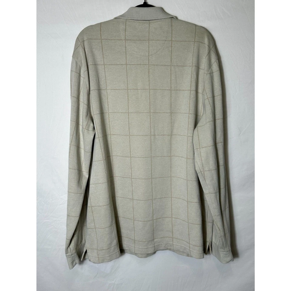 Arrow Men's Vintage Long Sleeve Collared Polo Shirt Large Check Design Size XXL - Image 3 of 3