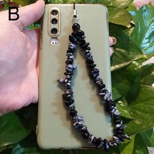 Crushed Stone Phone Chain Crystal Stone Mobile Phone Chain Strap Lanyard Charm