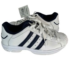 Adidas Superstar J White Sneakers Lace Up Athletic Shoes Youth Size 4 NEW