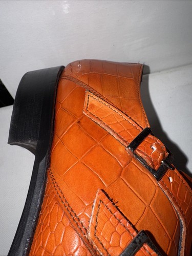 DUCA 'Imperio' Italian Calfskin / Croc & Lizard Embossed Print / Men's 13 - Picture 14 of 24
