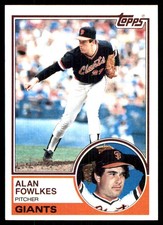 Alan Fowlkes 1983 Topps #543 Giants MLB READ FREE SHIPPING AutographDen