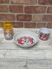 Vintage Disney 101 Dalmatians Mug,Bowl And Shaker Cup By ZAK Designs 1990's