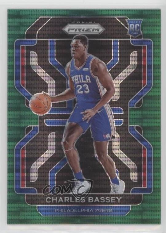 2021-22 Panini Prizm Green Pulsar Prizm 17/25 Charles Bassey #304 Rookie RC u6m