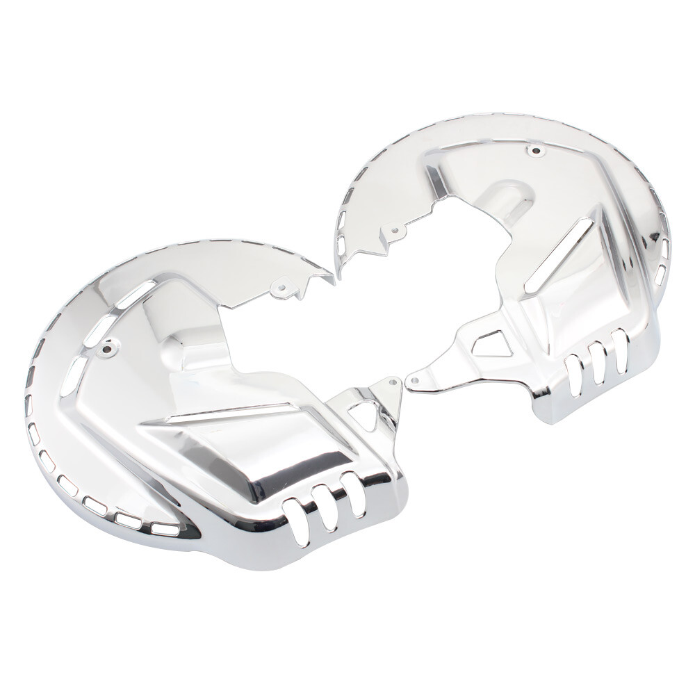 Pair Chrome Brake Rotor Covers &LED Ring Of Fire For Honda Goldwing