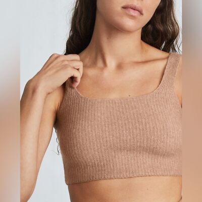 Everlane The Cozy-Stretch Tank In Camel Size Medium Wool Blend NWT