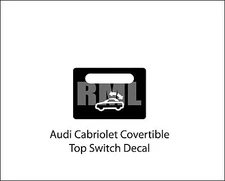 Audi A4 S4 B6 CABRIOLET CONVERTIBLE ROOF CONTROL BUTTON REPAIR STICKER