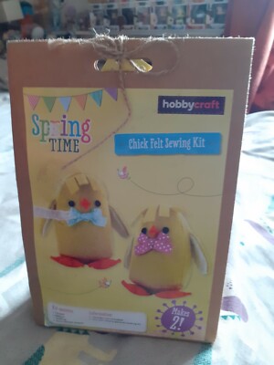 Hobby Craft Spring Time Easter Chick Felt Sewing Kit, BNWT
