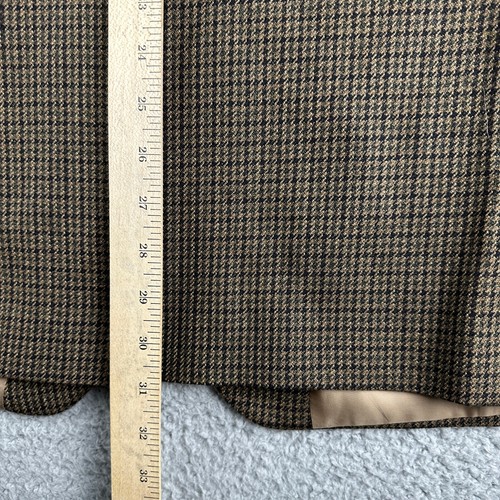 Chaps Blazer 42 normal braun Hahnentritt Lammwolle Jacke Mantel Schulterpolster - Bild 12 von 15