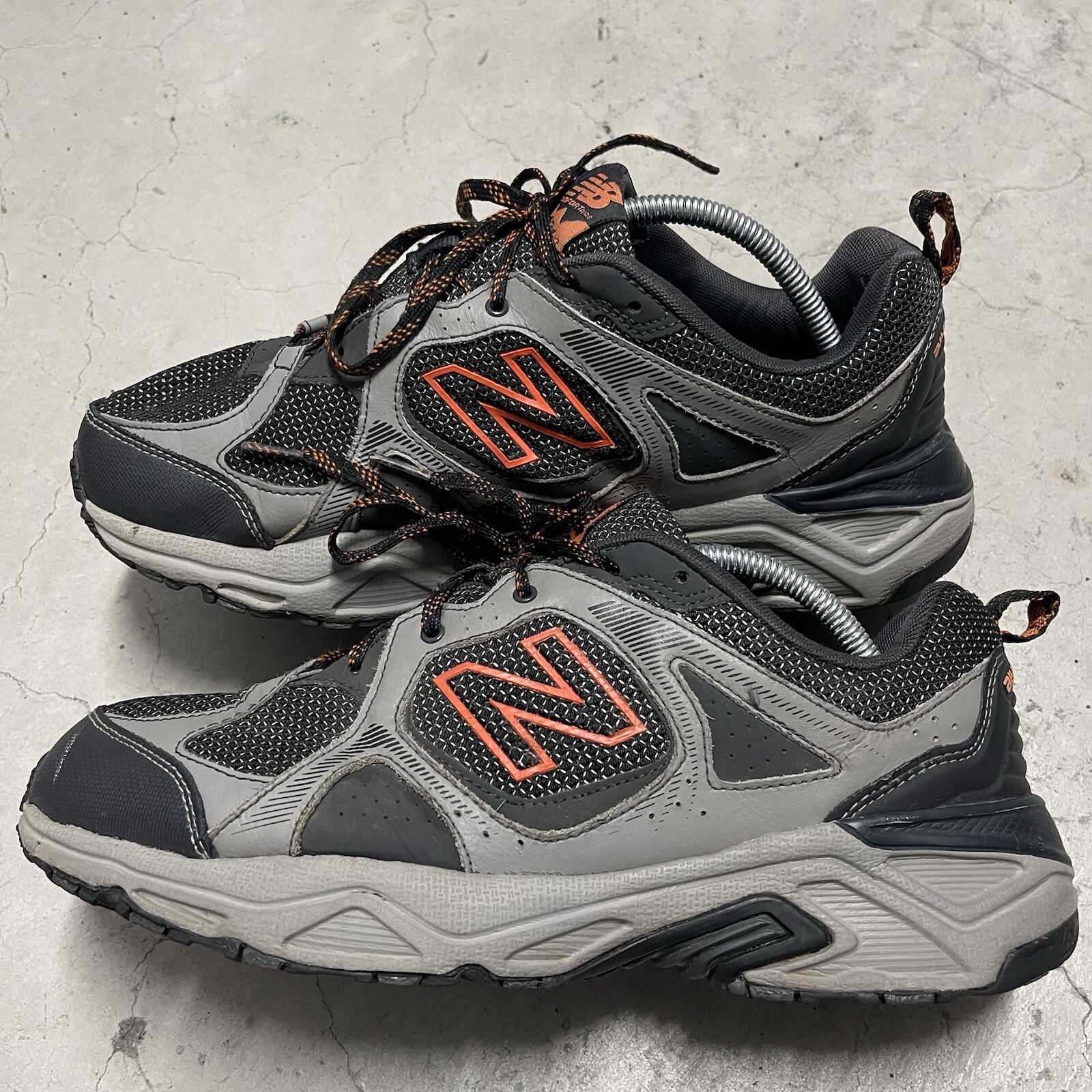 New Balance Men Sz 10.5 4E (EEEE) All Terrain 481 V3 Shoes Sneakers Gray/Orange