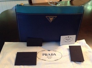 prada saffiano bluette