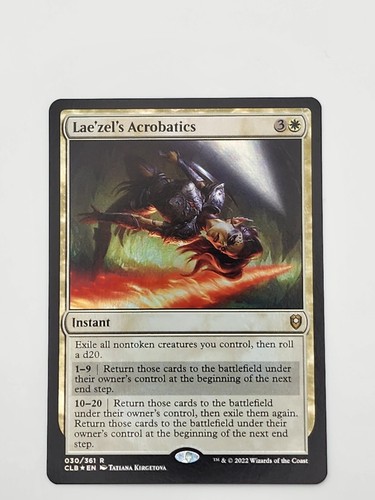 lae'zel mtg card Lae'zel's Acrobatics [30] [Commander Legends: Battle for Baldur's Gate]  [Foil] – Face to Face Games
