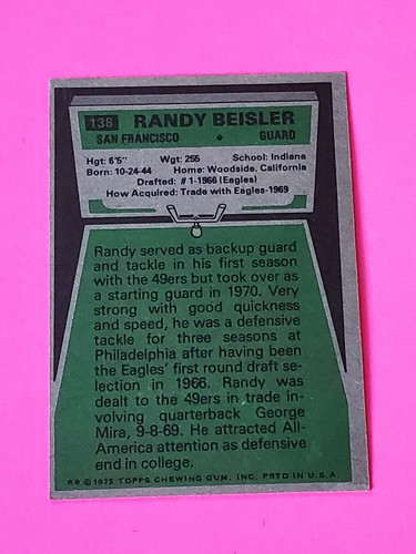 Tarjetas coleccionables de fútbol americano Topps NFL 1975 tú eliges envío gratuito 50 % de descuento en 2 o más - Imagen 51 de 212