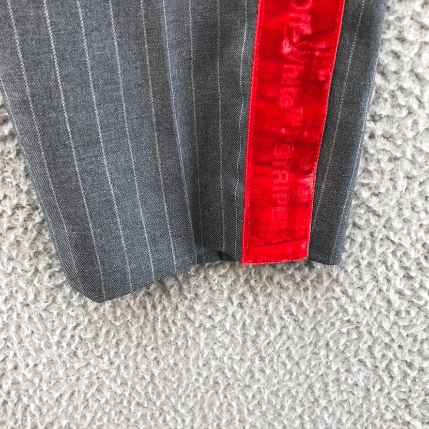 OFF WHITE Pantalone elegante sartoriale bianco sporco Virgil Abloh uomo 26 28 grigio spilla righe spigolose