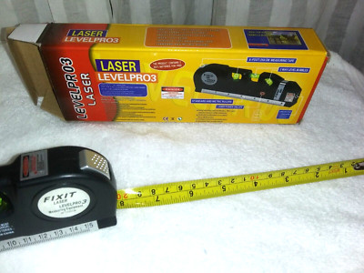 Laser Level Tool Multipurpose Laser Levelpro3/Measuring Tape, Laser Power, Ruler