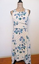 Banana Republic NWT Women's Sizes 10 & 14 SL White Floral Dress Free Shipping