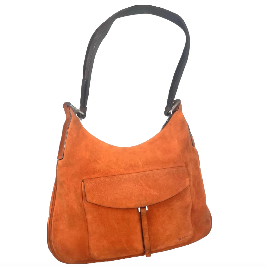 Prada FW 1999 Large Suede Crossbody Bag | eBay