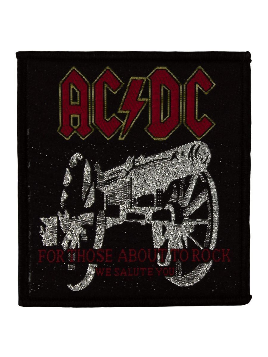 AC/DC Patch For Those About To Rock Black 7 x 8cm