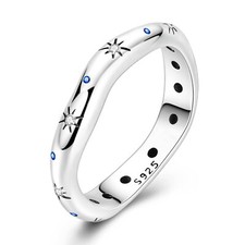 Hapour 925 Sterling Silver Ring for Women,Eternity Gorgeous Rings Stackable R...