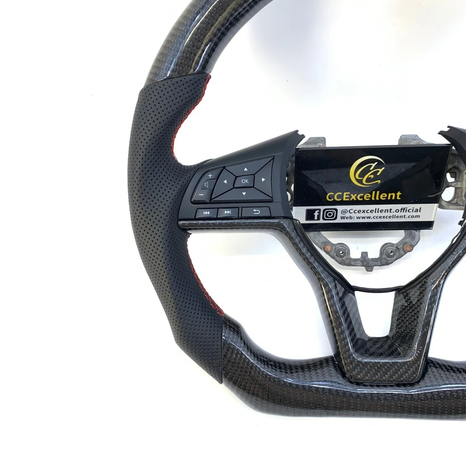 Volante de fibra de carbono real Sylphy Altima Versa Sentra 2019-2025 Foto 4 de 4