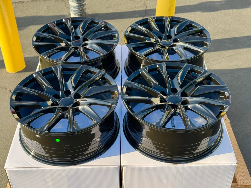  New Gloss Black Cadillac Escalade Platinum Sport 22" Rims Wheels Factory Specs - Image 4 of 4