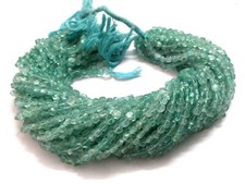 5 Strand Natural Apatite Coin Smooth 4-5mm Apatite Gemstone Loose Beads 12"inch