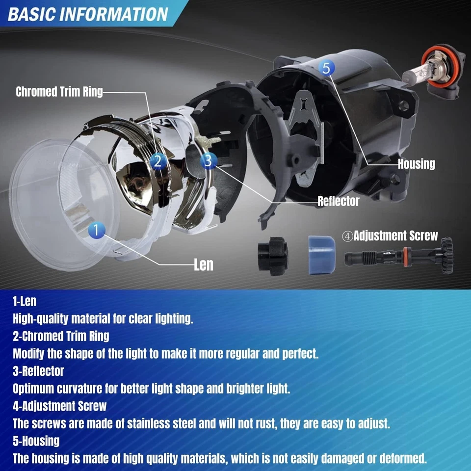 Fog Light W/H11 Bulb for Jeep Cherokee Compass Renegade 2015-2020 1Pcs L=R Foto 4 de 4