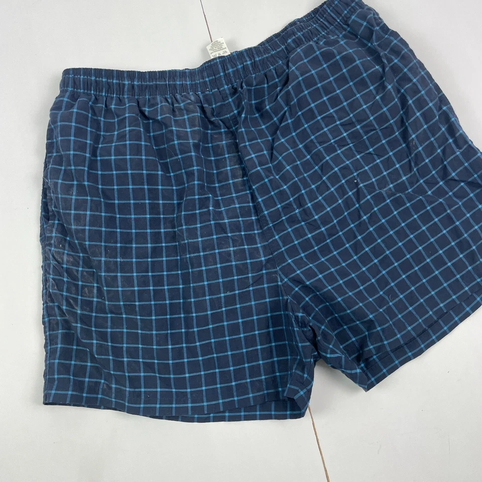 Short de bain St Michael grandes poches en filet à carreaux bleus pour homme ... - Photo 3/4