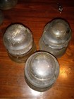 3 Vintage Hemingway no.45 Clear Glass Telephone Pole Insulators  Made in USA — photo 1