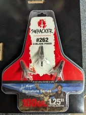 @NEW@ Swhacker Sig. #262 Fixed Blade Broadheads! 1.25" Cut 100 Grain bow hunting