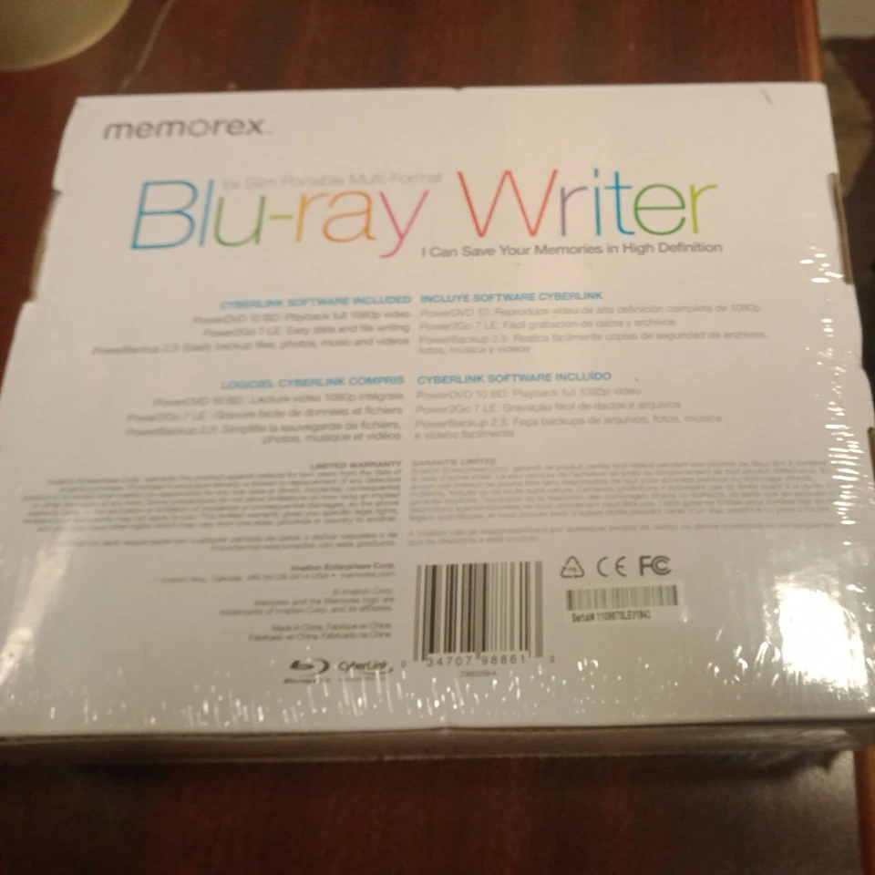 Memorex Slim Portable Multi-Format 6x Blu-Ray Writer.New Sealed - Image 2 of 4
