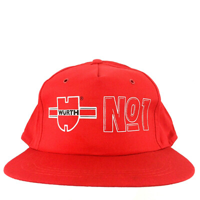 Vtg Wurth No1 Cap Racing Tools Spell Out Logo Strapback Trucker Baseball Dad Hat