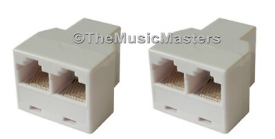 2X CAT5 Network Cable Cord Wire SPLITTER Splice RJ-45 Extension Connector VWLTW