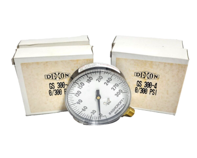 #ad DIXON ASHCROFT GC225 PRESSURE GAUGE 0 100 PSI WITH BOX 1 4quot; LOT OF 4 NEW. $48.00