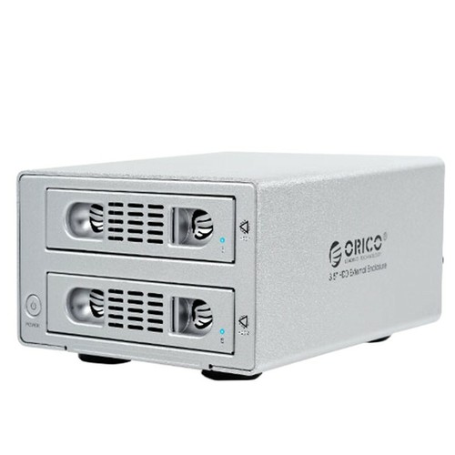 ORICO 3529RUS3 Aluminum 2 Bay USB3.0/eSATA External 3.5'' RAID SATA Hard Drive - 第 1/3 張圖片
